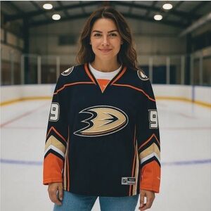 Anaheim Ducks Official NHL Women's Bedazzled
Bling Hockey Jersey, Size L